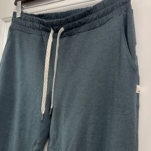 Vuori Blue Track Pants with White Drawstrings